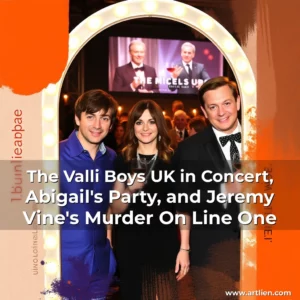 Artistic representation for The Valli Boys UK in Concert, Abigail's Party, and Jeremy Vine's Murder On Line One
