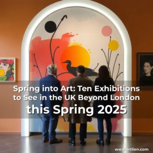 Artistic representation for Spring into Art: Ten Exhibitions to See in the UK Beyond London this Spring 2025