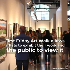 Artistic representation for First Friday Art Walk allows artists to exhibit their work and the public to view it