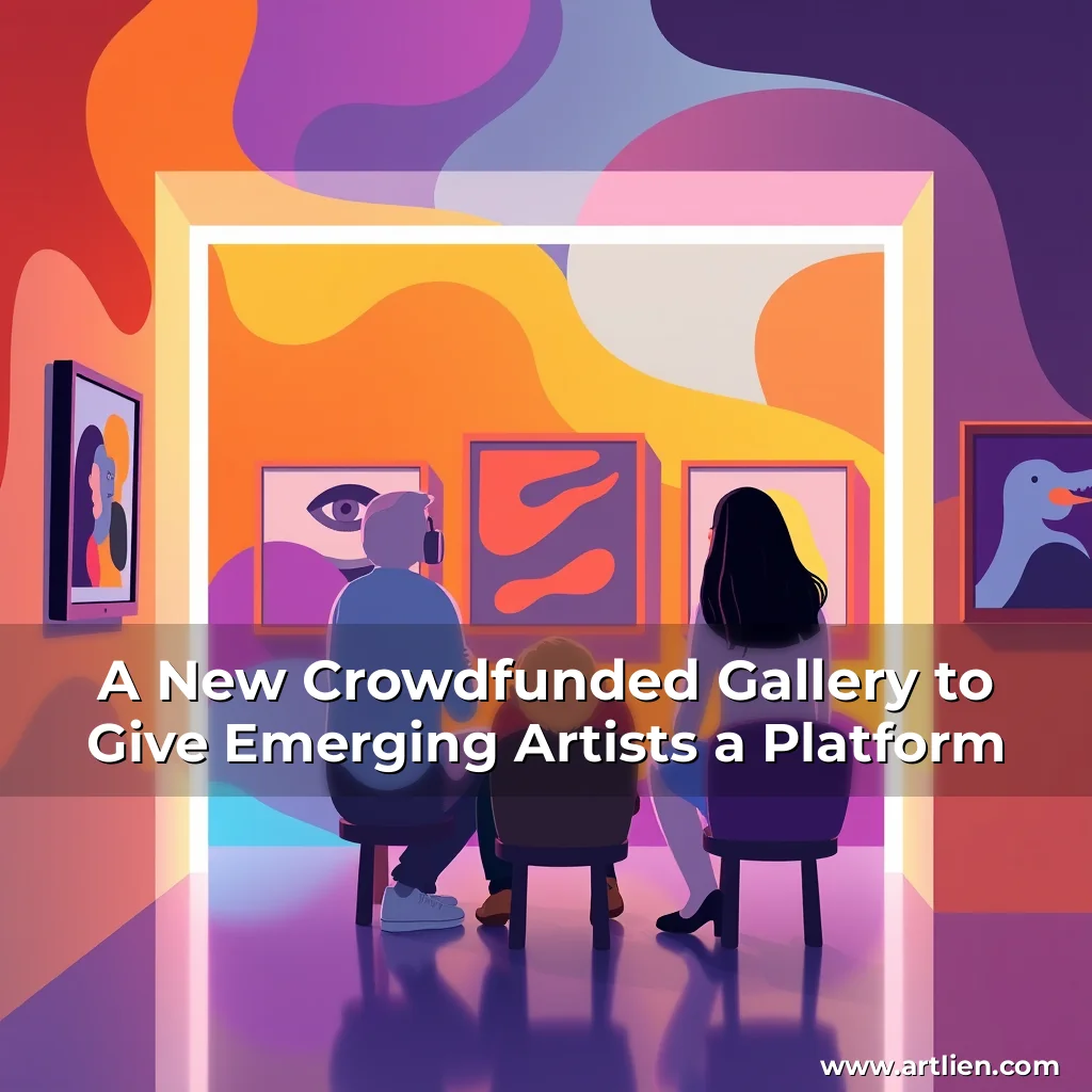 Artistic representation for A New Crowdfunded Gallery to Give Emerging Artists a Platform