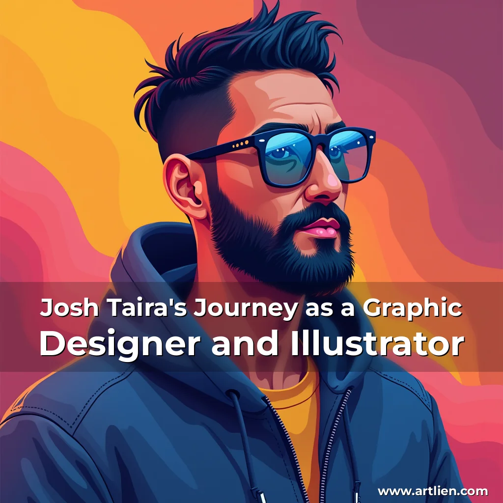 Artistic representation for Josh Taira's Journey as a Graphic Designer and Illustrator