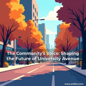 Artistic representation for The Community's Voice: Shaping the Future of University Avenue